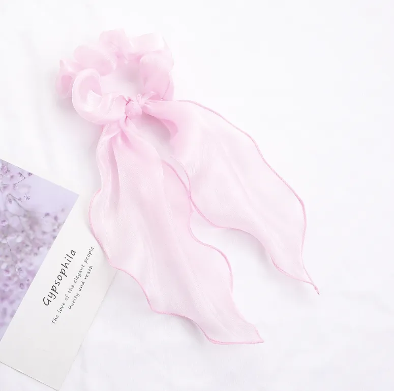 10 Pcs Hair Scrunchies Chiffon Scarf Hair Ties Elastic Hair Bands Ponytail Holder Flower Printed Hair Bobbles Vintage Accessories for Women Girls Bow