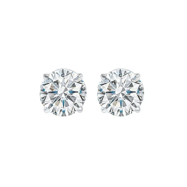 14KT White Gold & Diamond Fashion Earrings -1 ctw