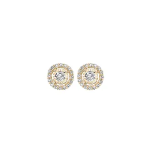 14KT Yellow Gold & Diamond Tru Reflection Fashion Earrings  - 5/8 ctw