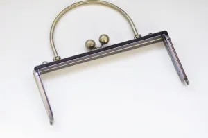 20cm (8") Brushed Bronze Purse Frame Brushed Brass Bag Hanger Side Opening Come With Screws 20x9cm