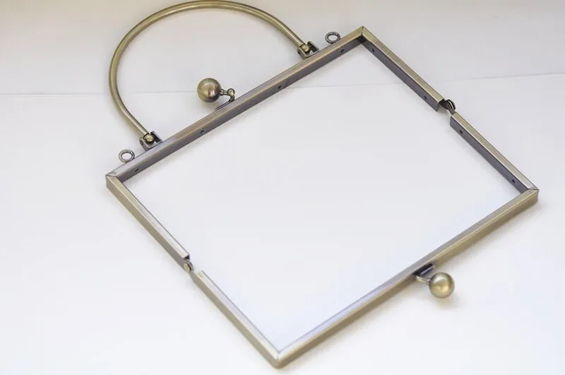 20cm (8") Brushed Bronze Purse Frame Brushed Brass Bag Hanger Side Opening Come With Screws 20x9cm