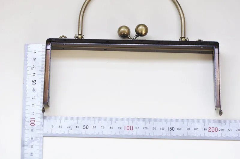 20cm (8") Brushed Bronze Purse Frame Brushed Brass Bag Hanger Side Opening Come With Screws 20x9cm