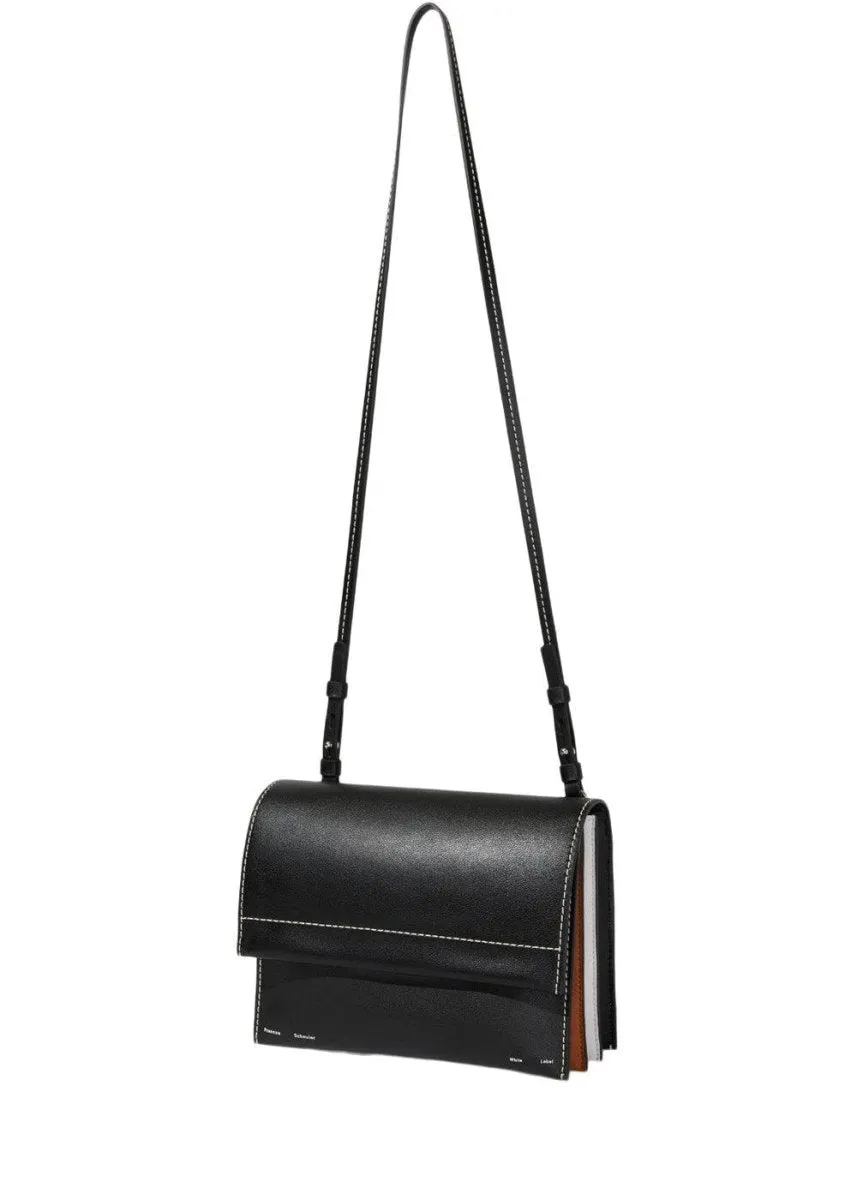 Accordion Flap Bag - Black