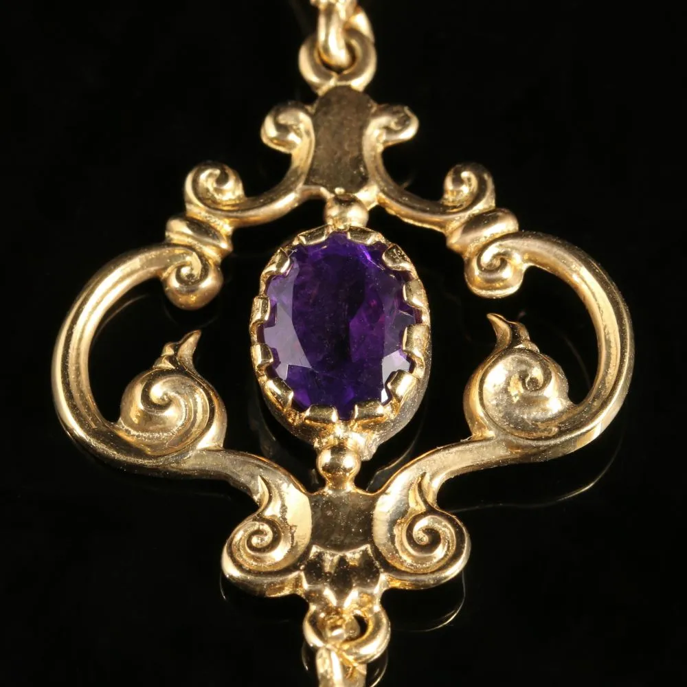 Amethyst Gold Pendant