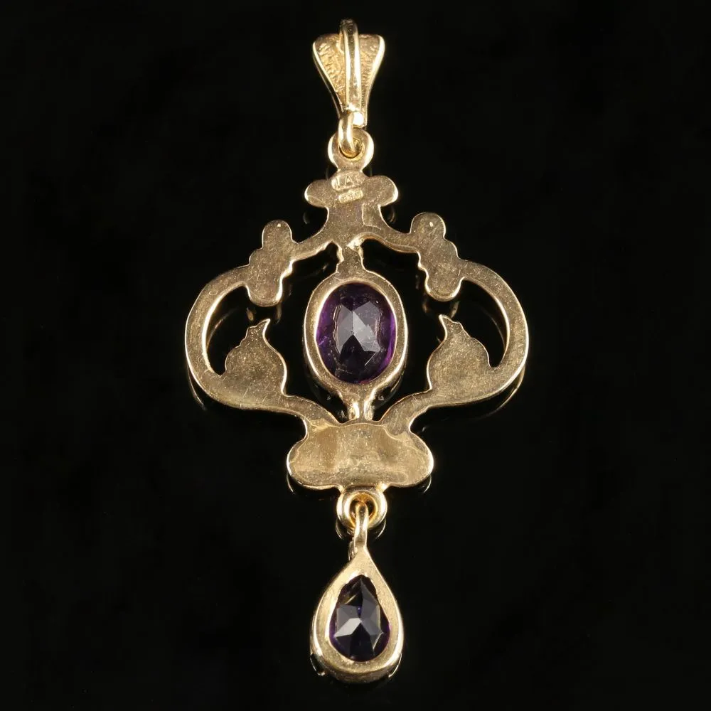 Amethyst Gold Pendant