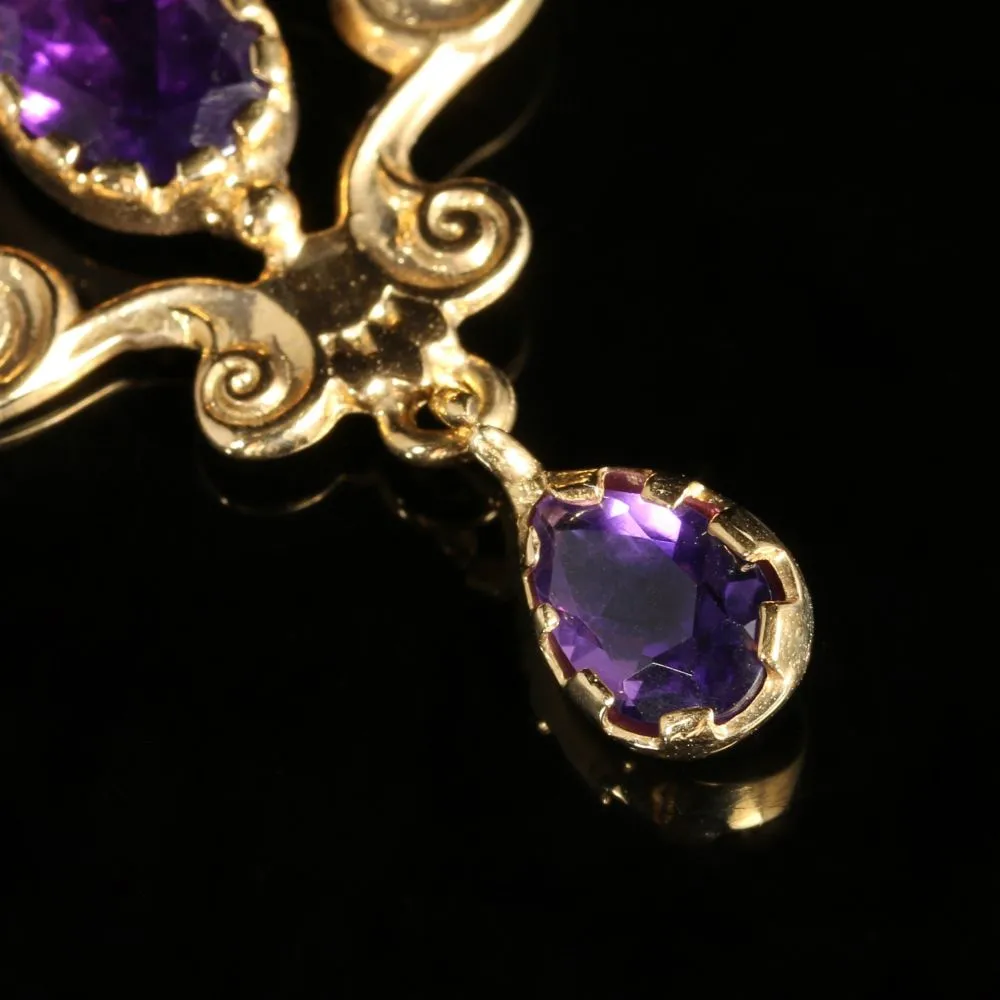 Amethyst Gold Pendant