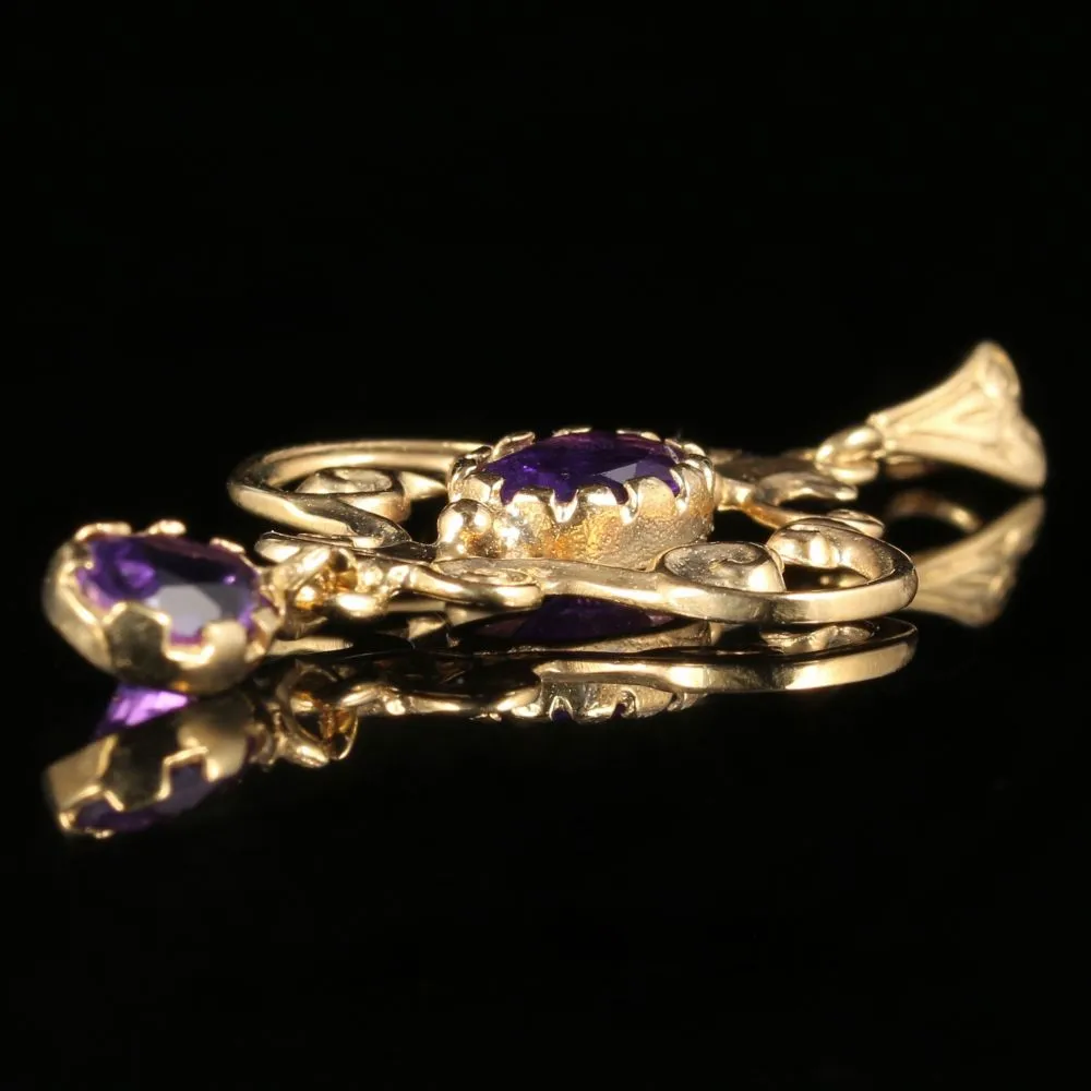 Amethyst Gold Pendant