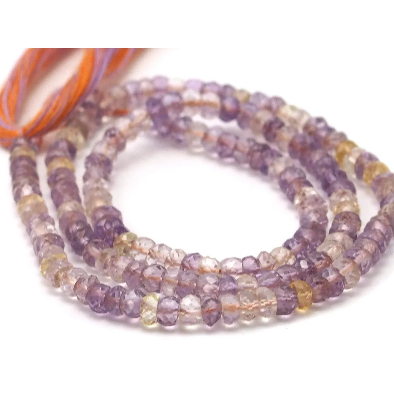 Ametrine Faceted Rondells 3.5mm