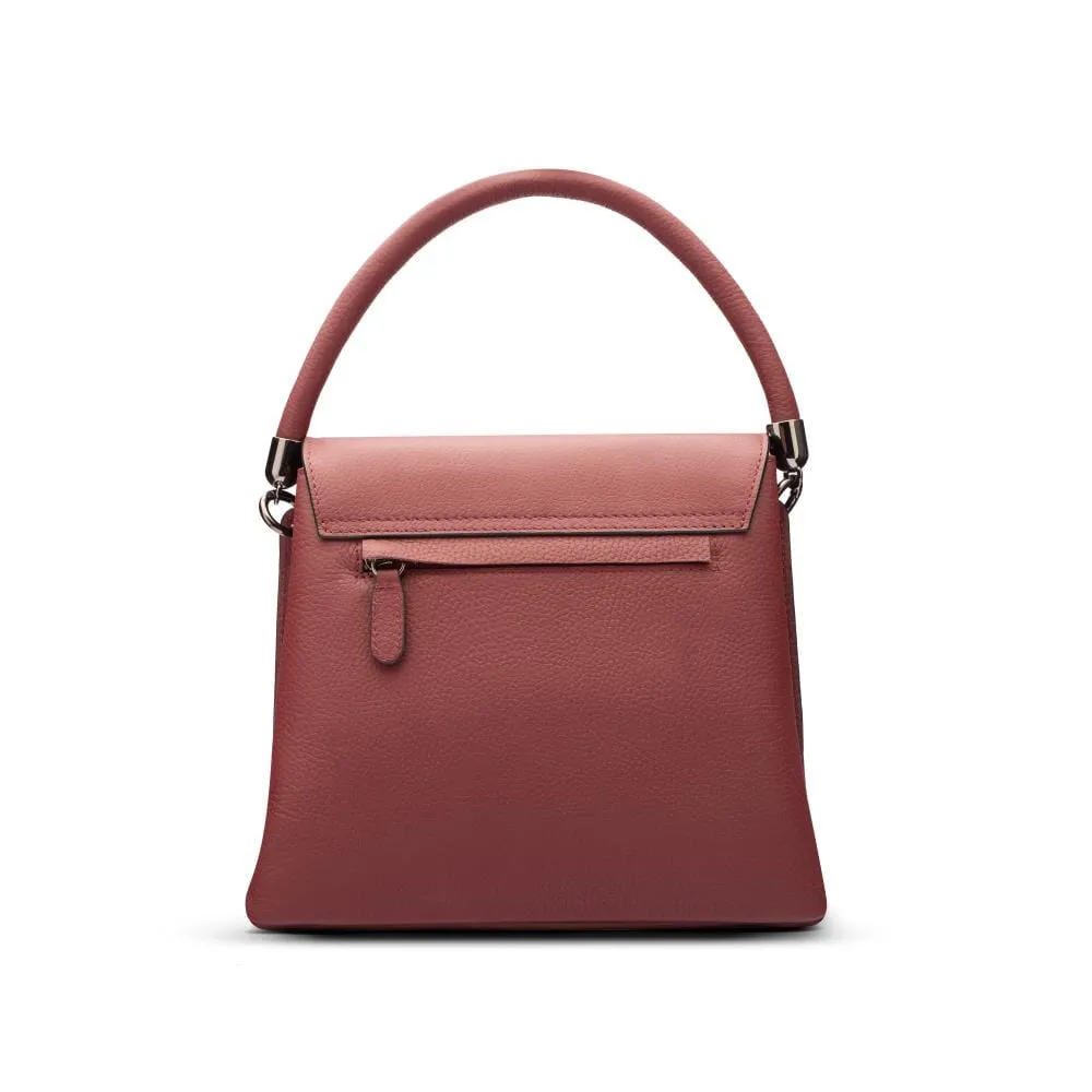 Amy Flap Over Handbag - Burgundy