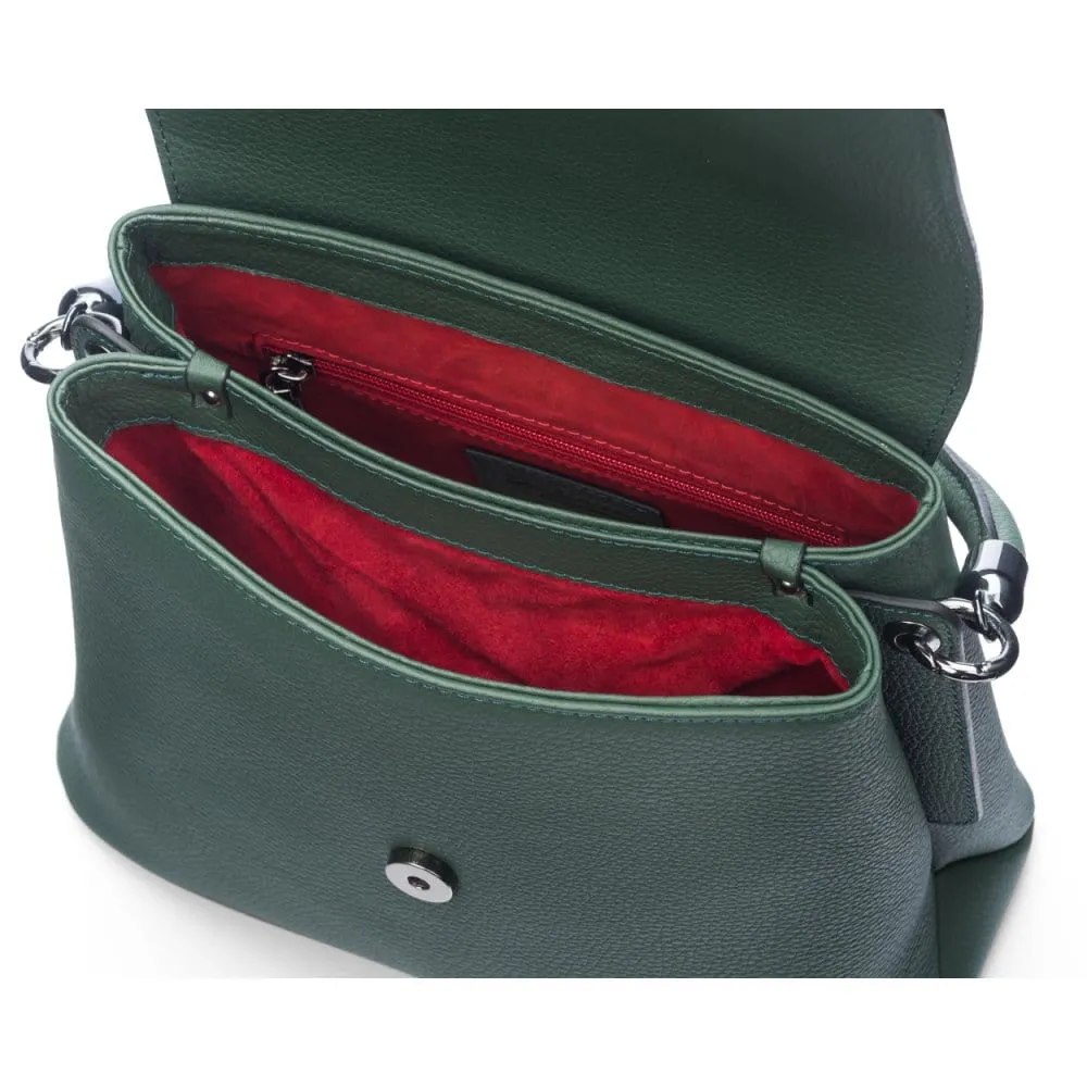 Amy Flap Over Handbag - Green