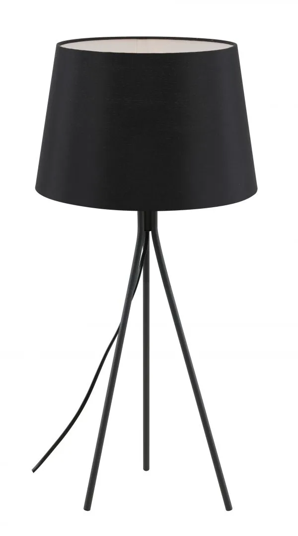 Anna Black with Dark Grey Modern Tripod Table Lamp