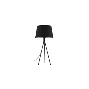 Anna Black with Dark Grey Modern Tripod Table Lamp