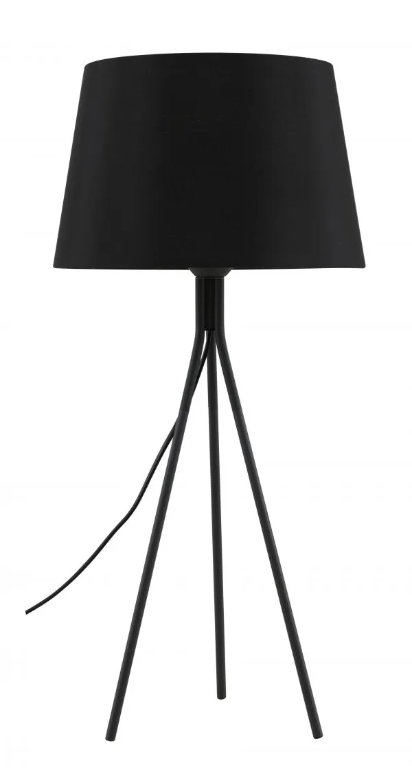 Anna Black with Dark Grey Modern Tripod Table Lamp