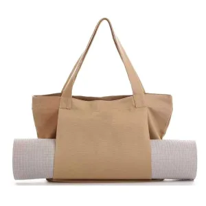 Apricot Yoga Mat Tote Bag - Multi-Purpose Gym Bag with Yoga Mat Holder