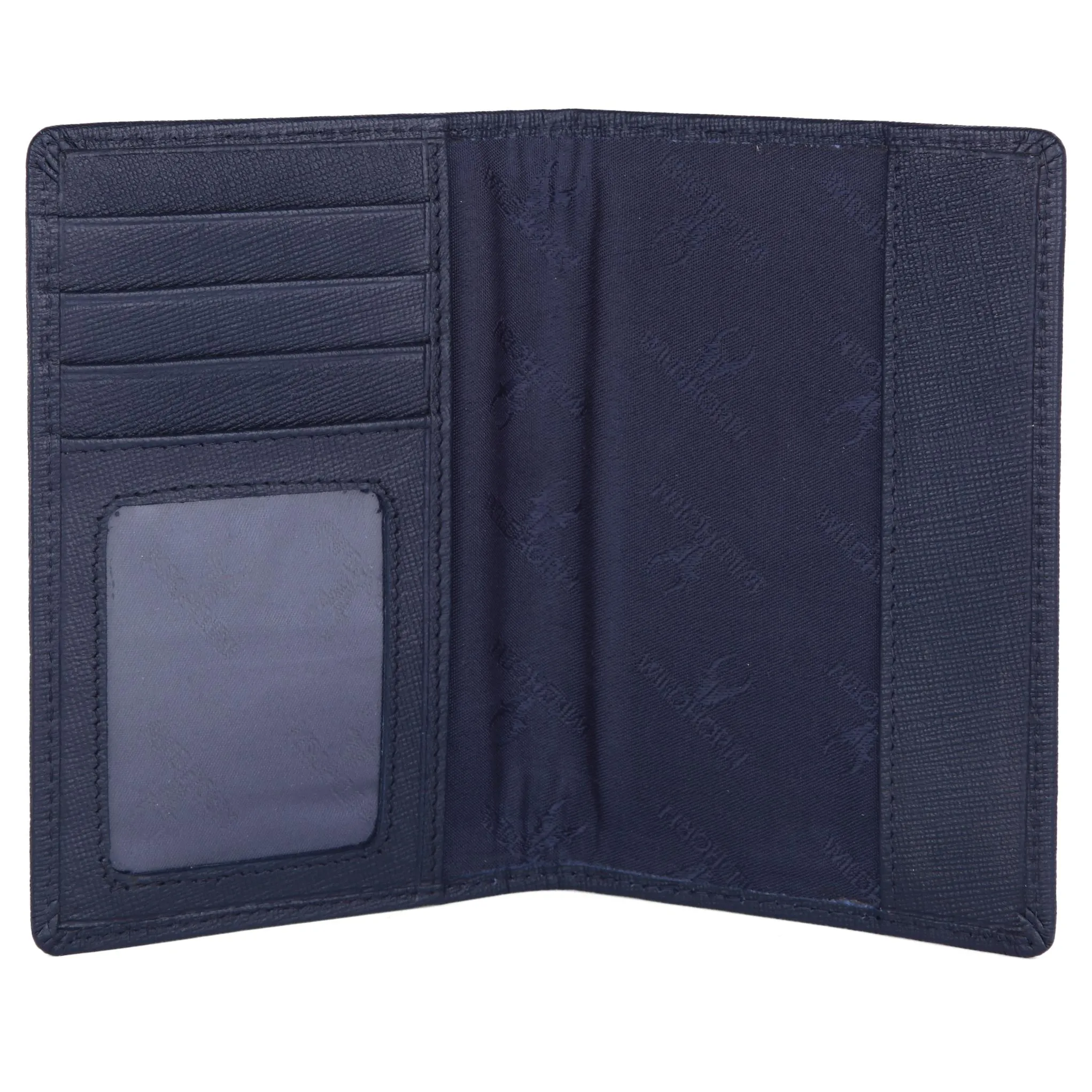 ARCHER RFID Protected Blue Saffiano Leather Passport Holder for Men & Women