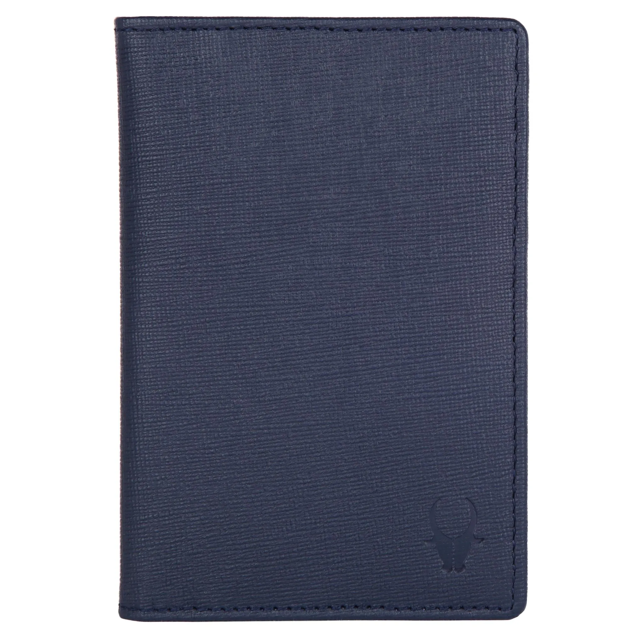 ARCHER RFID Protected Blue Saffiano Leather Passport Holder for Men & Women