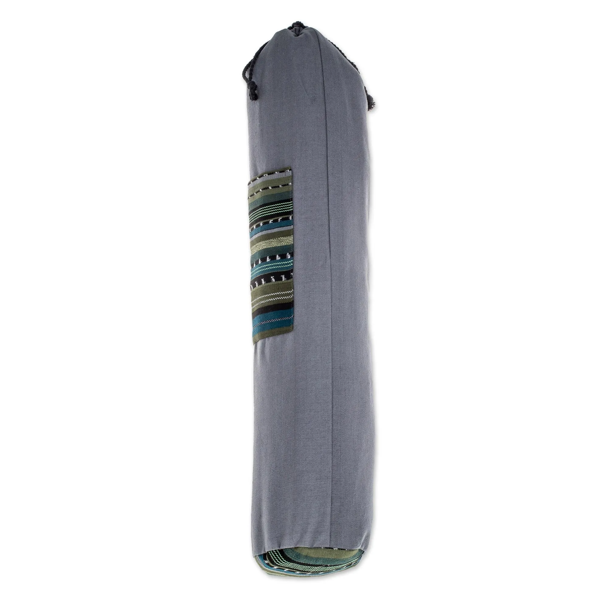 Atitlan Lake Blue Cotton Yoga Mat Bag