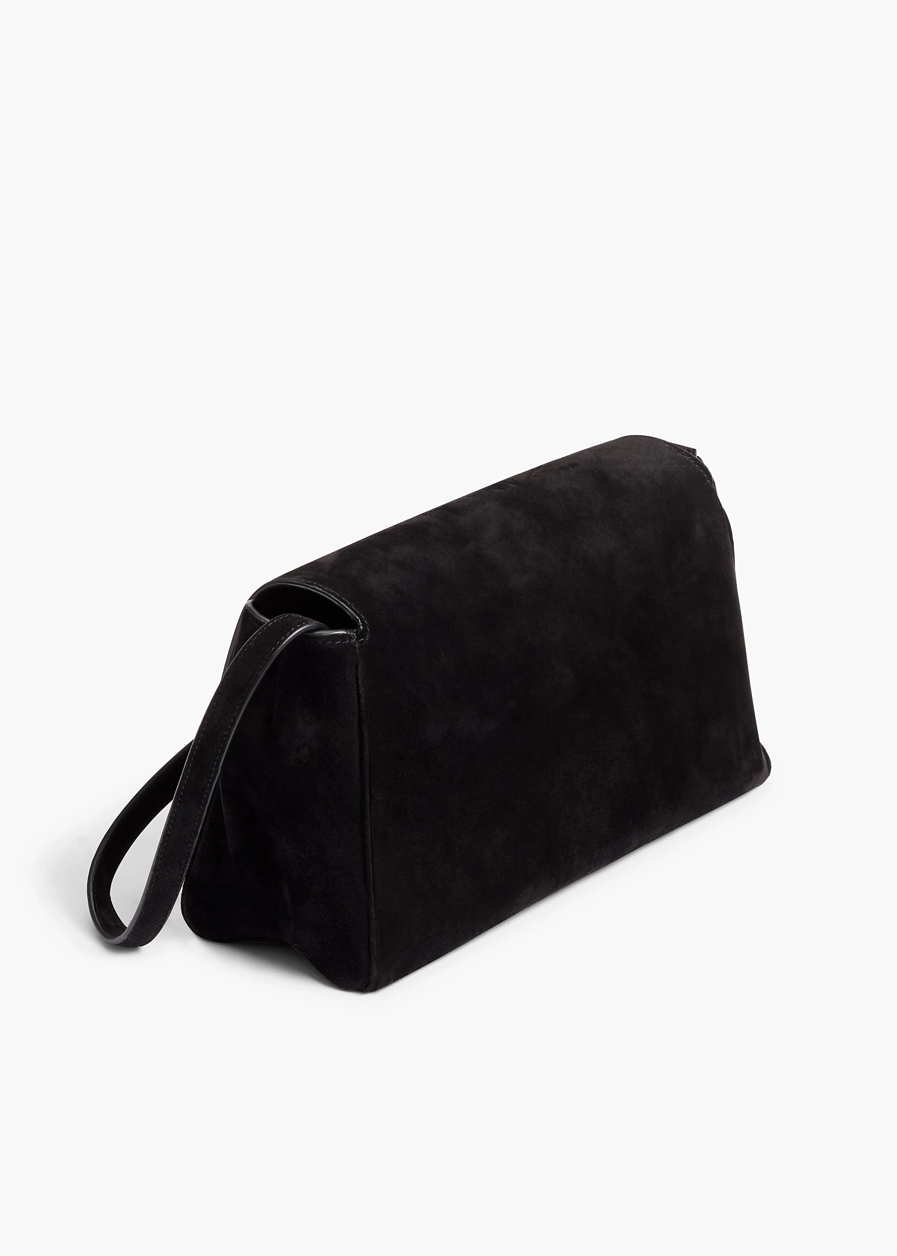 Audrey Crossbody Bag in Black Suede