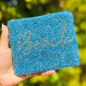 Beach Beaded Coin Purse