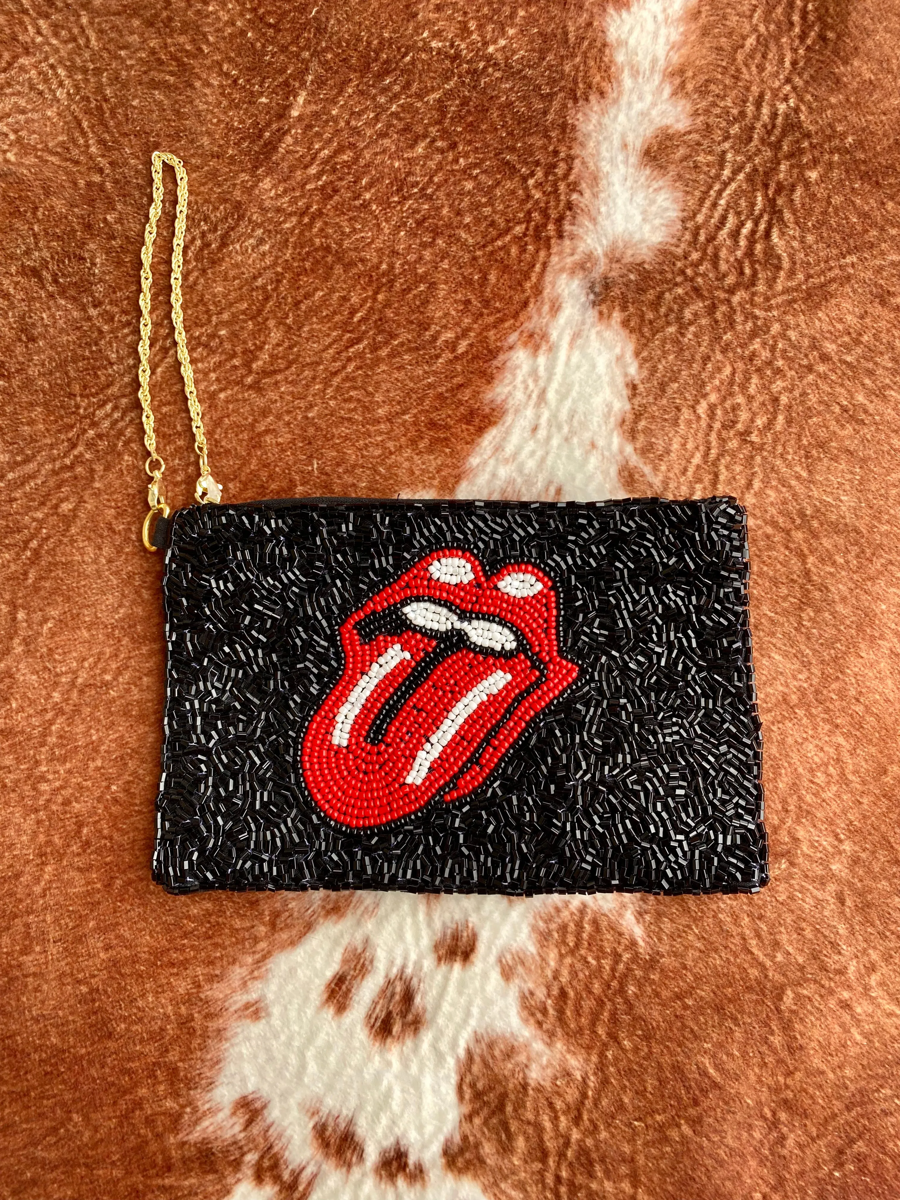 Beaded Tongue Coin Bag