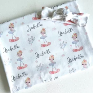 Beautiful Ballerina Swaddling Blanket