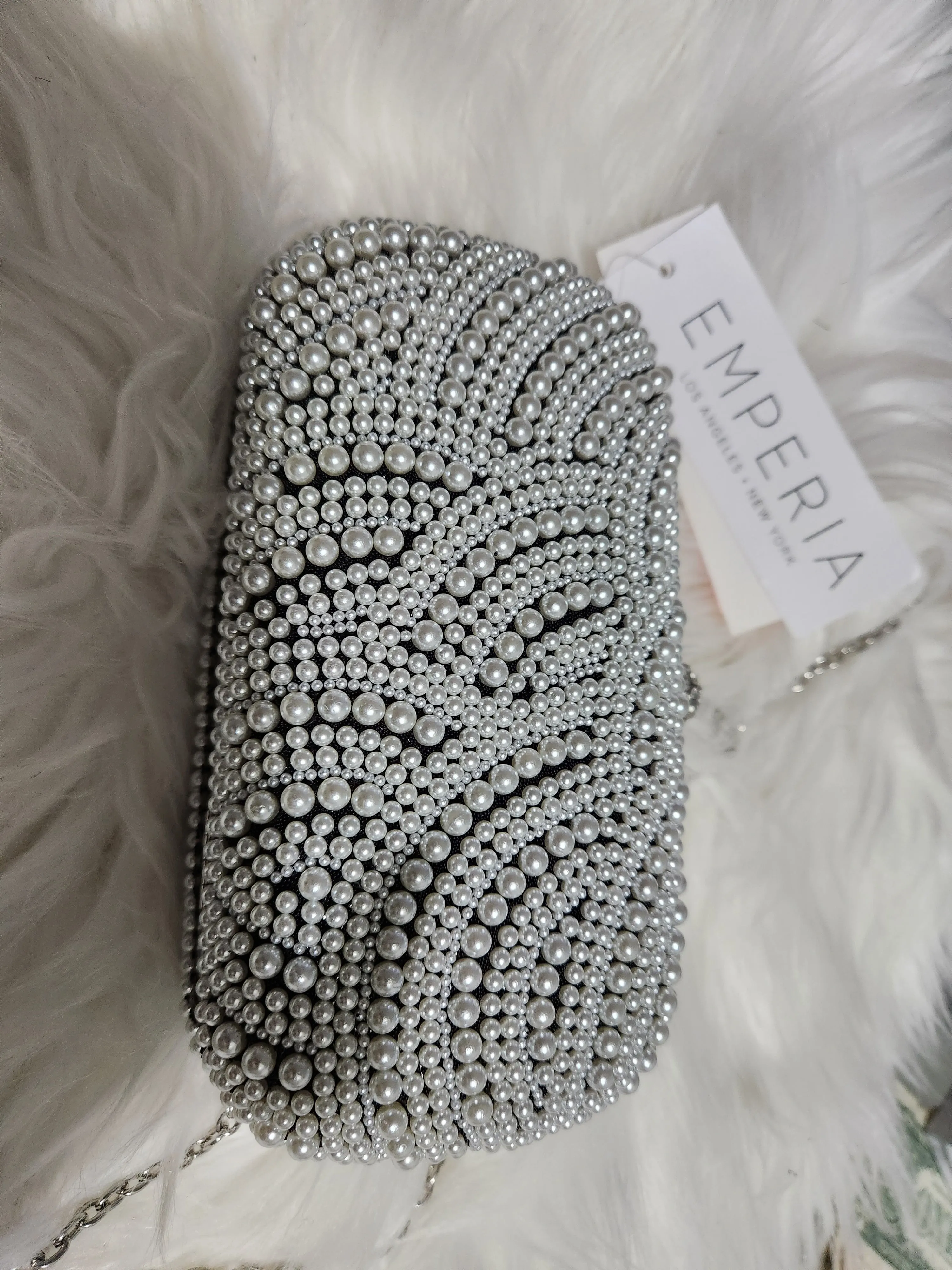 Beautiful pearled clutch purse