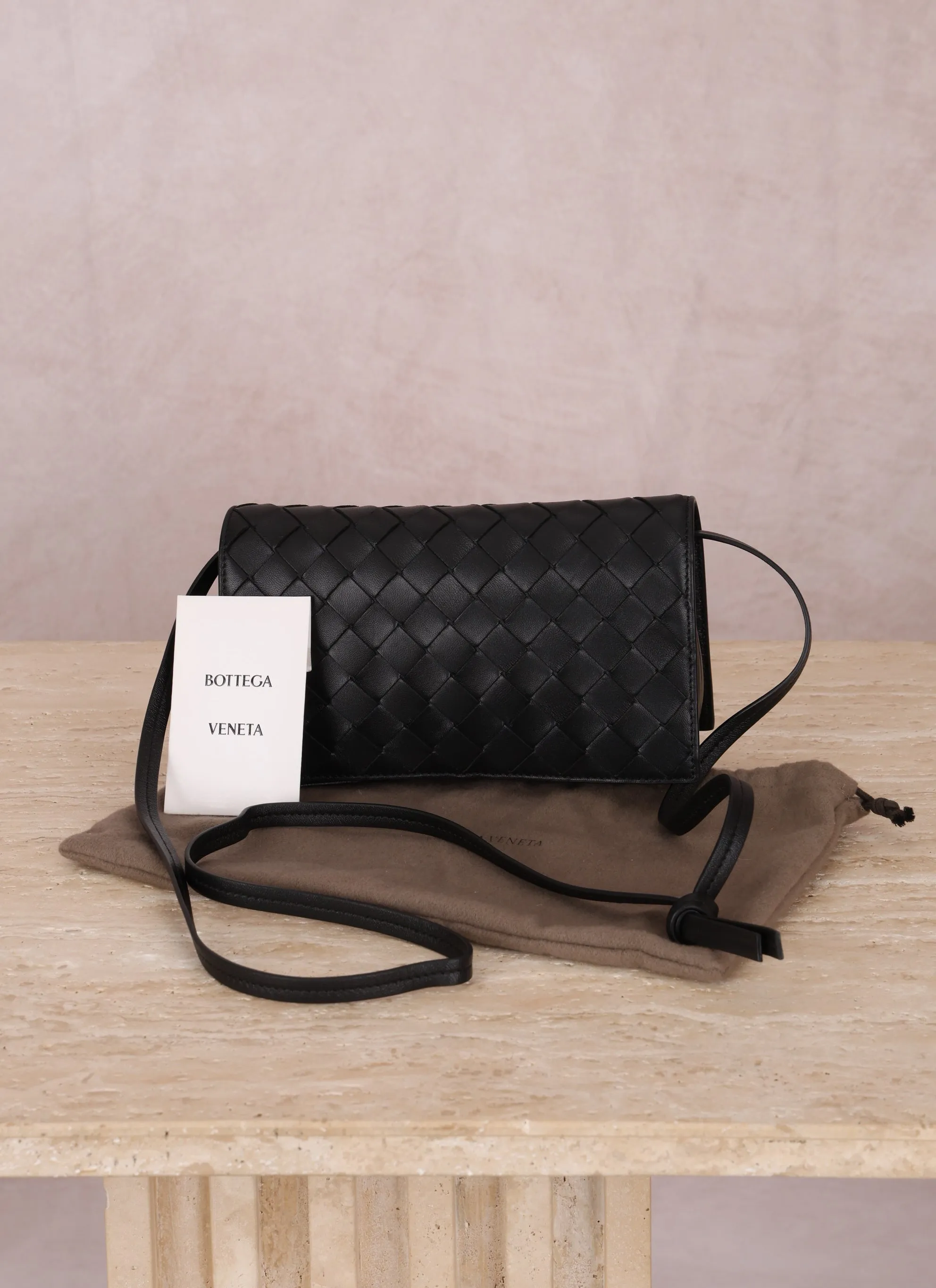 Bottega Veneta Intrecciato Knot Flap Crossbody