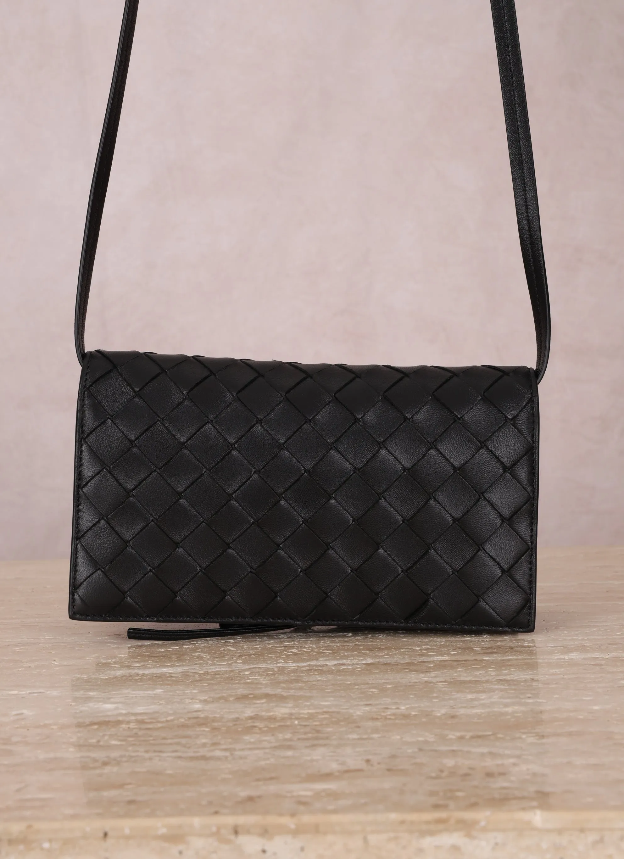 Bottega Veneta Intrecciato Knot Flap Crossbody