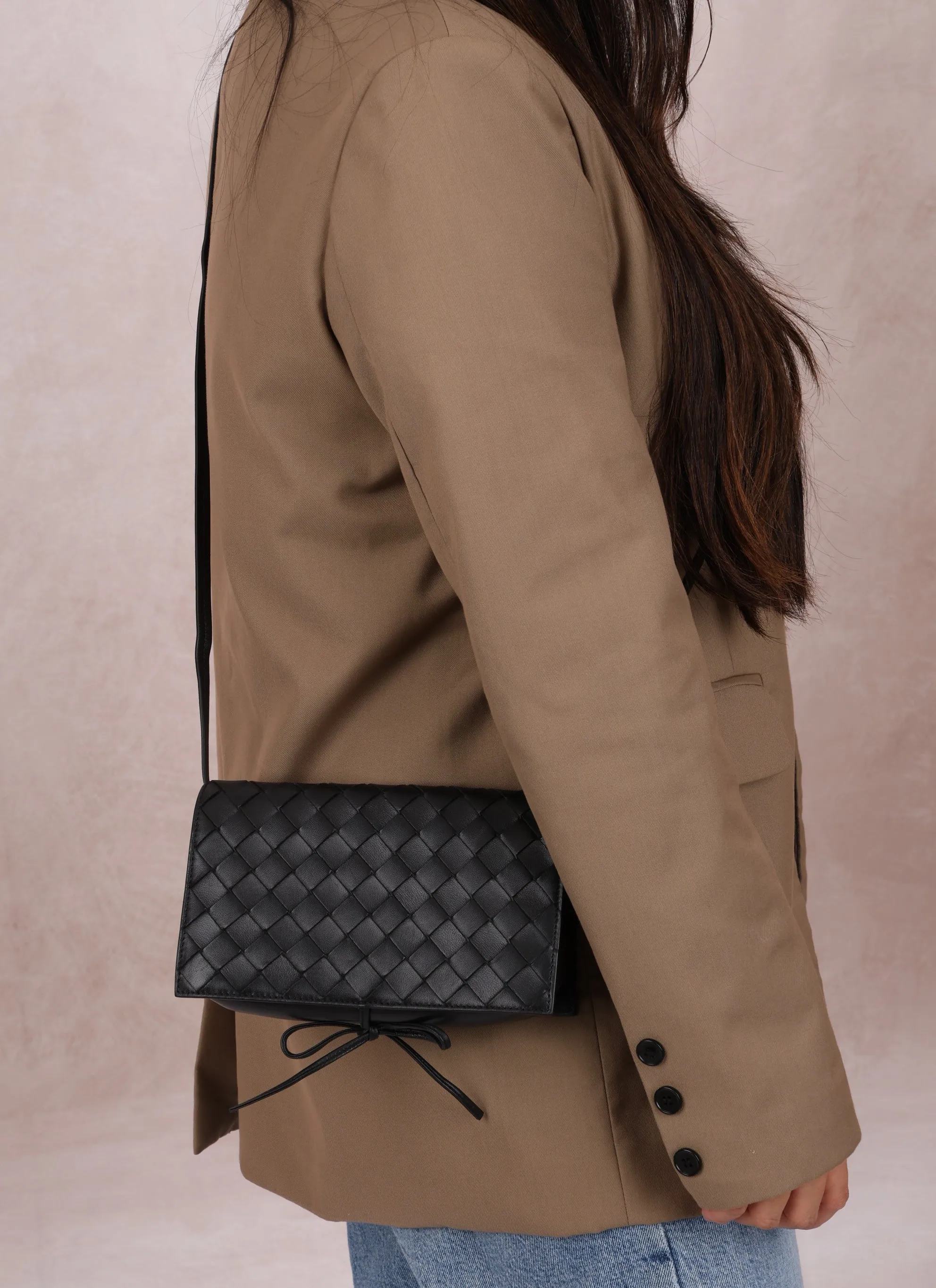 Bottega Veneta Intrecciato Knot Flap Crossbody