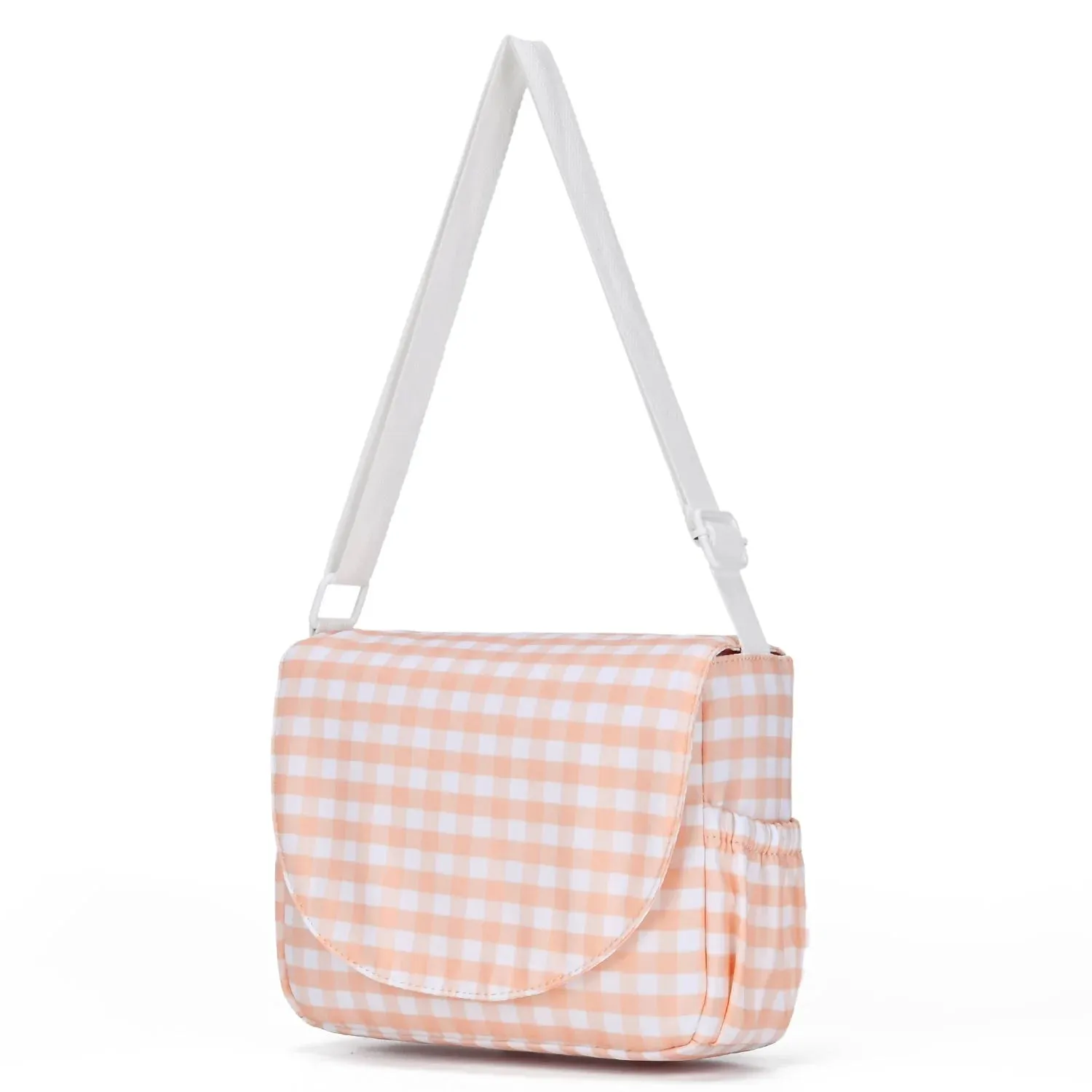 BY BIRDIE PINK GINGHAM HAND BAG/DOLL NAPPY BAG