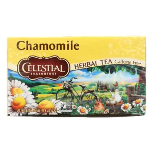 Celestial Seasonings Caffeine-Free Chamomile Herbal Tea (20 Tea Bags, Pack of 6)