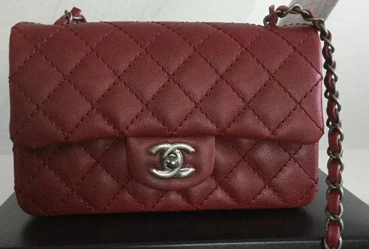 Chanel Mini Flap Bag Maroon