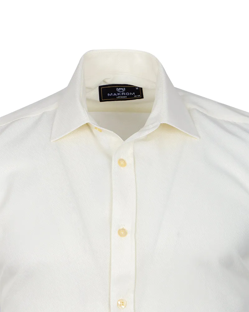 Cream Classic Twill Short Sleeve Shirt