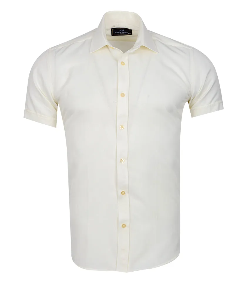 Cream Classic Twill Short Sleeve Shirt