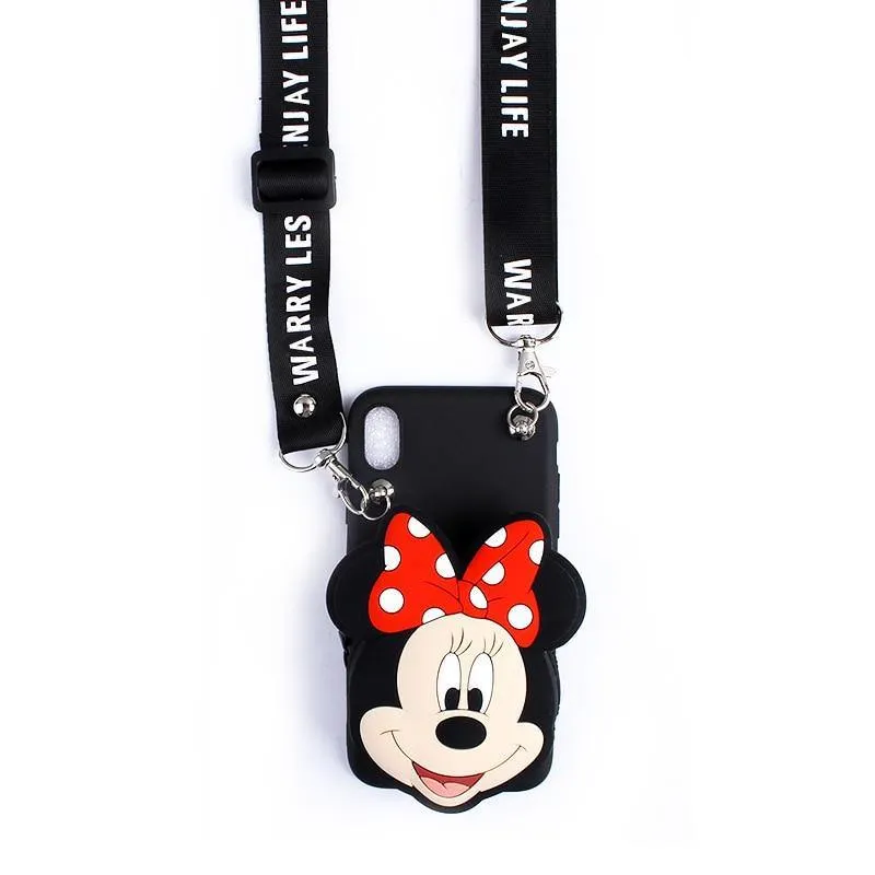 Disney Cartoon Phone Purse Crossbody Smartphone Cover Bag