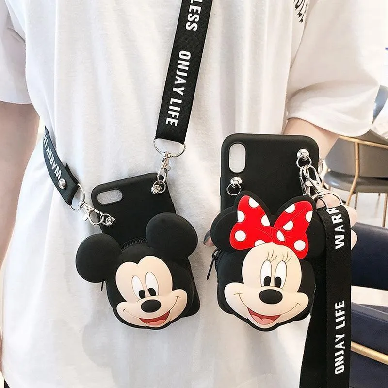 Disney Cartoon Phone Purse Crossbody Smartphone Cover Bag