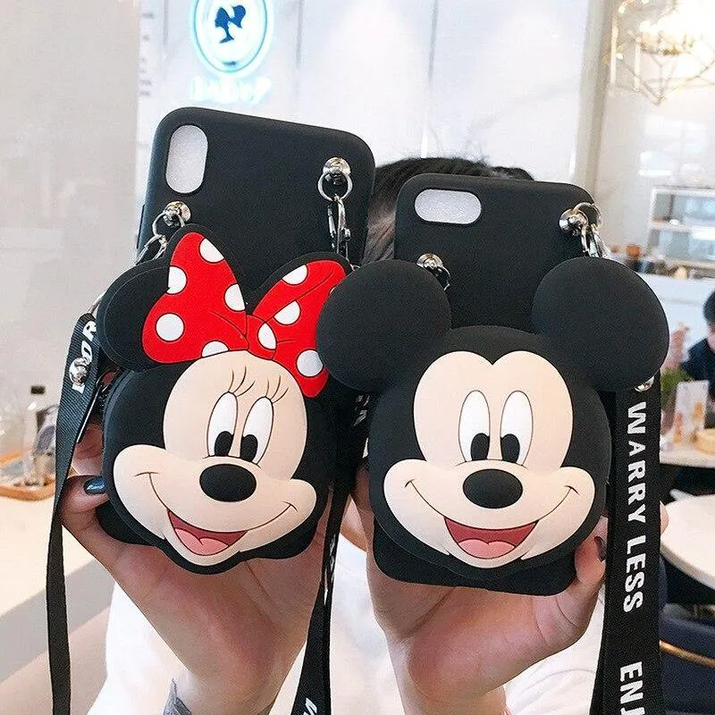 Disney Cartoon Phone Purse Crossbody Smartphone Cover Bag