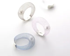 Dyed Nylon Faux White Pearl Ring