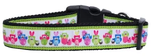 Easter Birdies Nylon Dog Collar Sm