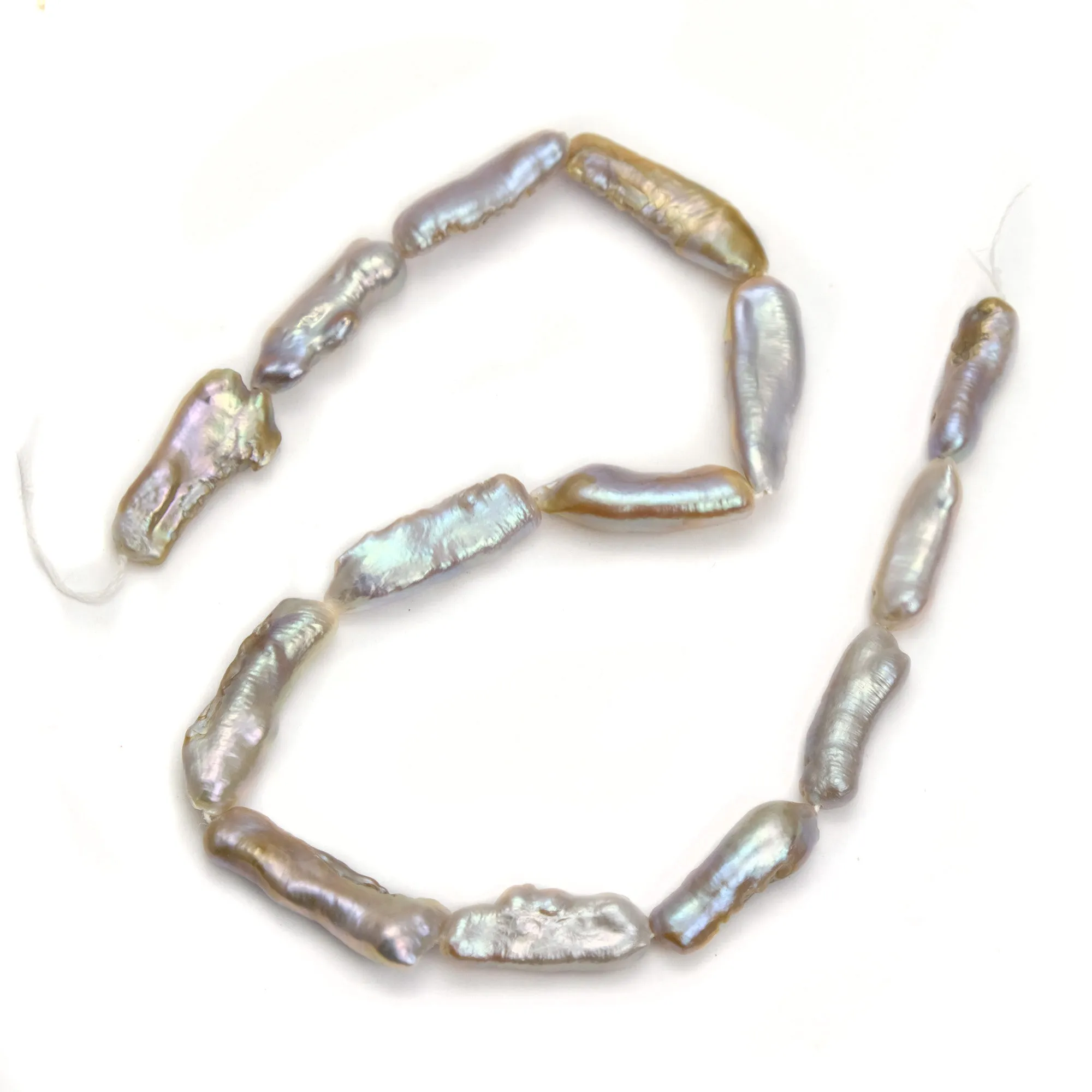 Eggshell Fresh Water Pearl Strand #24