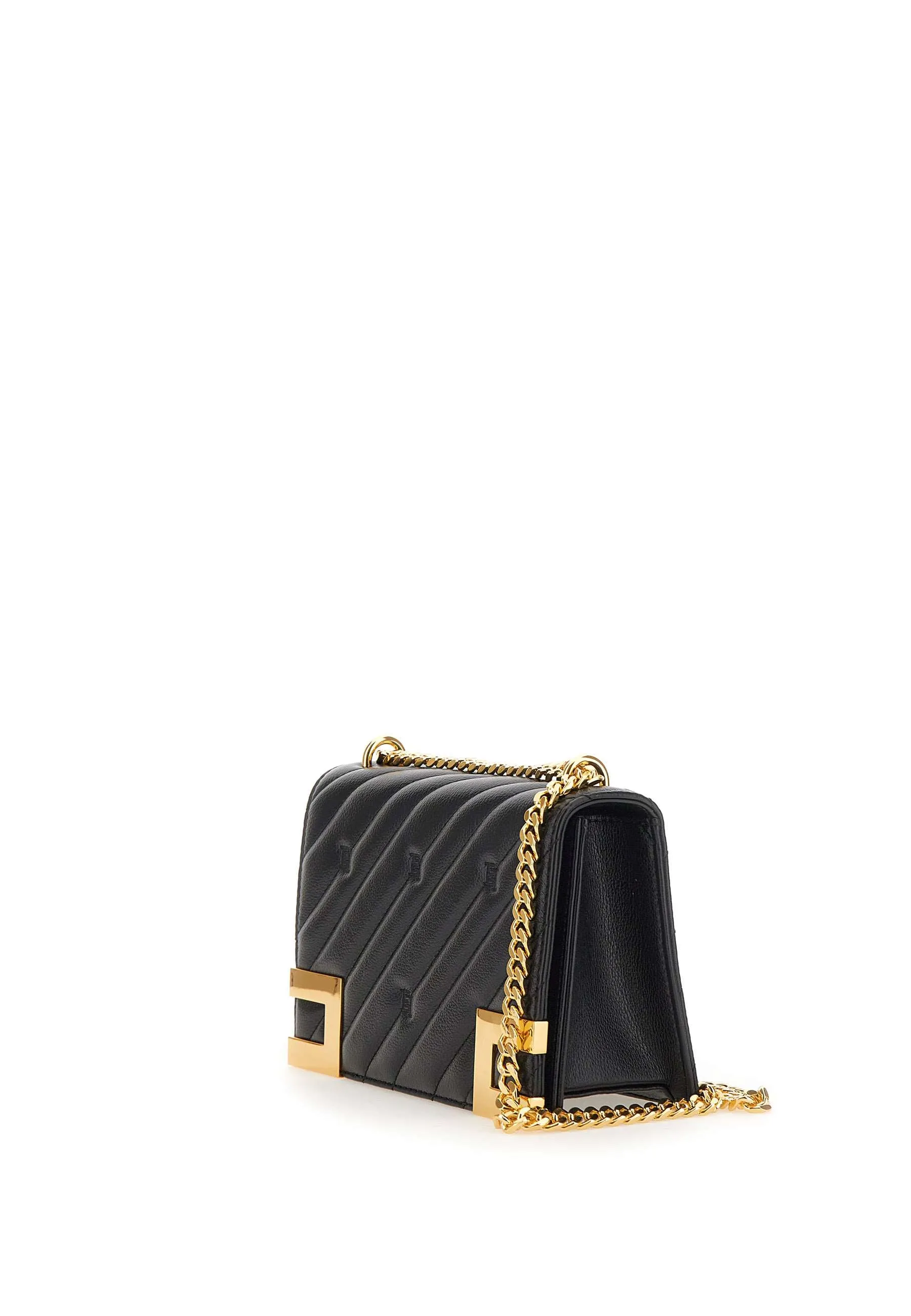 Events Quilted Shoulder Bag in Black