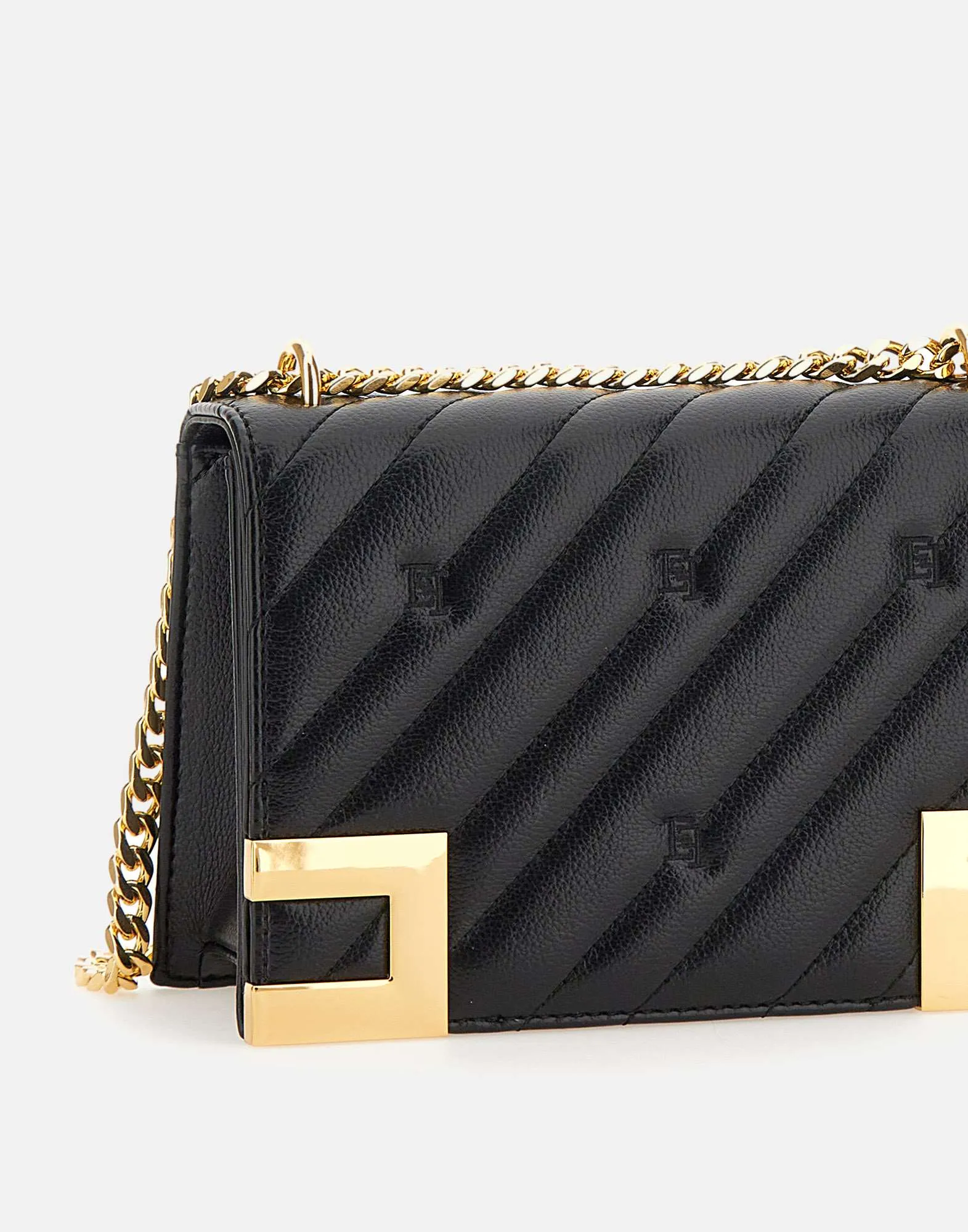 Events Quilted Shoulder Bag in Black