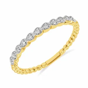 Everyday Diamonds Collection Diamond Stacking Ring | 9K Yellow Gold