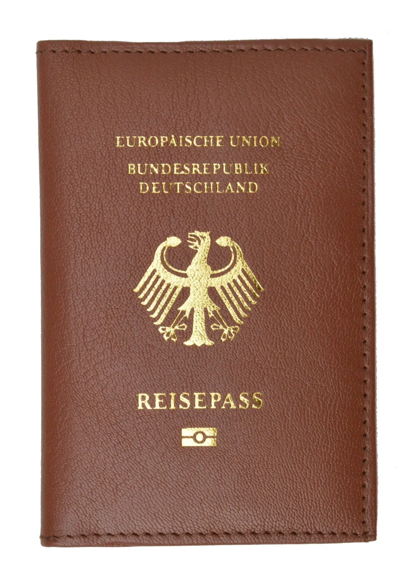 Genuine Leather Passport Wallet, Cover, Holder with German Emblem for International Travel 151 Germany