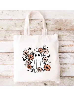 Ghost floral Tote Bag