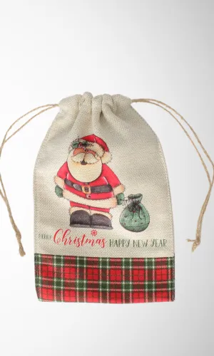 Gift Christmas Fabric Bag (Santa & Bag)