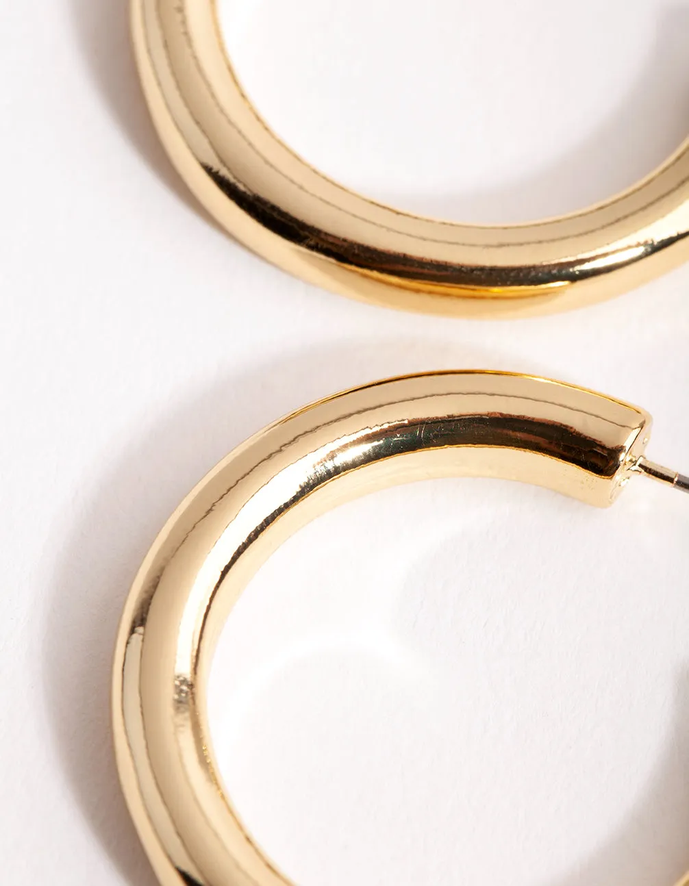 Gold Large Open Hoop Earrings