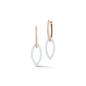 Gold Marquise Céramique Drop Earring