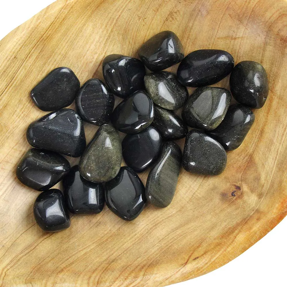 Golden Sheen Obsidian Tumbled