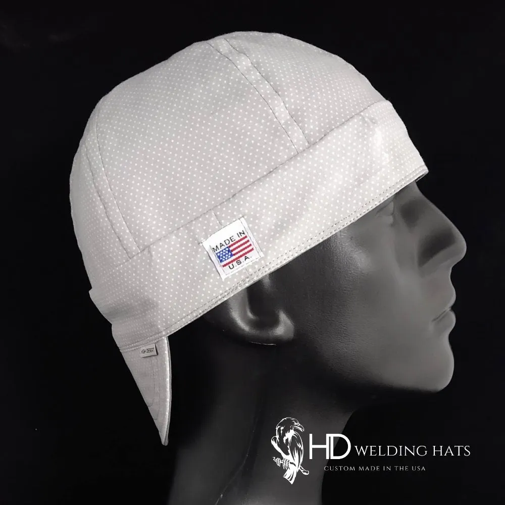 Gray Pin Dot Welding Cap